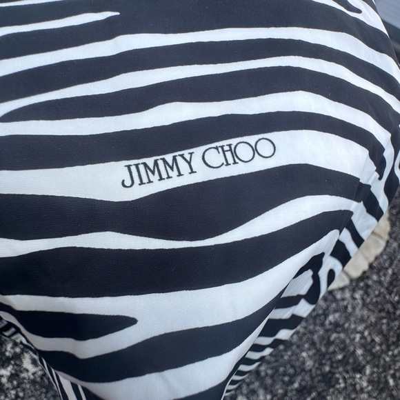 Jimmy Choo (Made in Italy) Zebra-Print Nylon Tote Bag + Matching Pouch - Picture 15 of 15